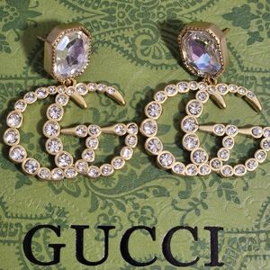 Gucci Gold Crystal Earrings✨️